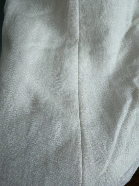 H&M Linen Blend White Button Front Tank Top Size M Minimalist - Picture 4 of 4